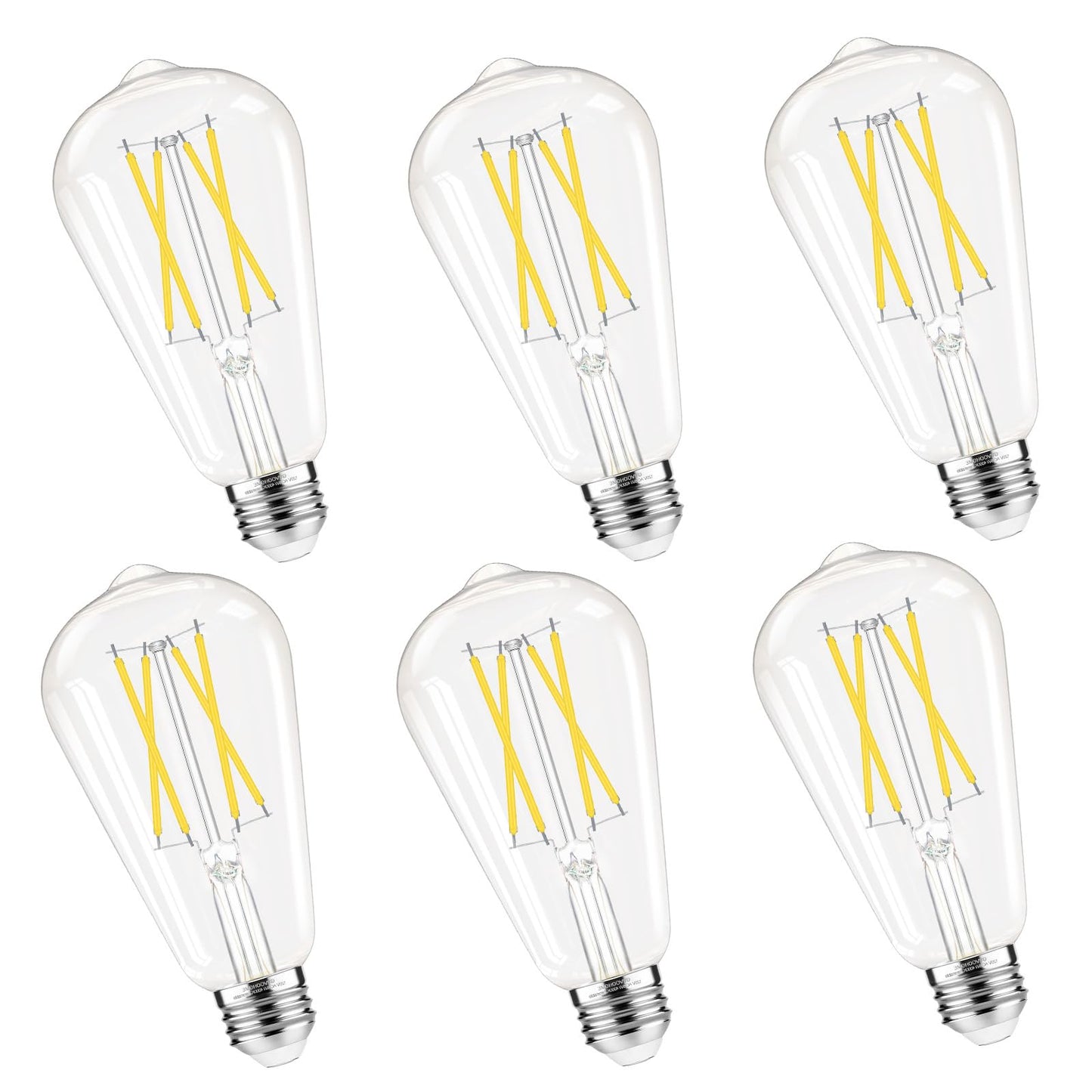 GvvooHome Dimmable Edison Bulbs 4000K Daylight White, E26 LED Bulb