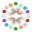 AMOACCESSORIES 16 Pieces Rainbow Colors Thumb Grips Caps Joystick Cover Controller Performance for Games,Compatible with PlayStation PS5,PS4,Xbox