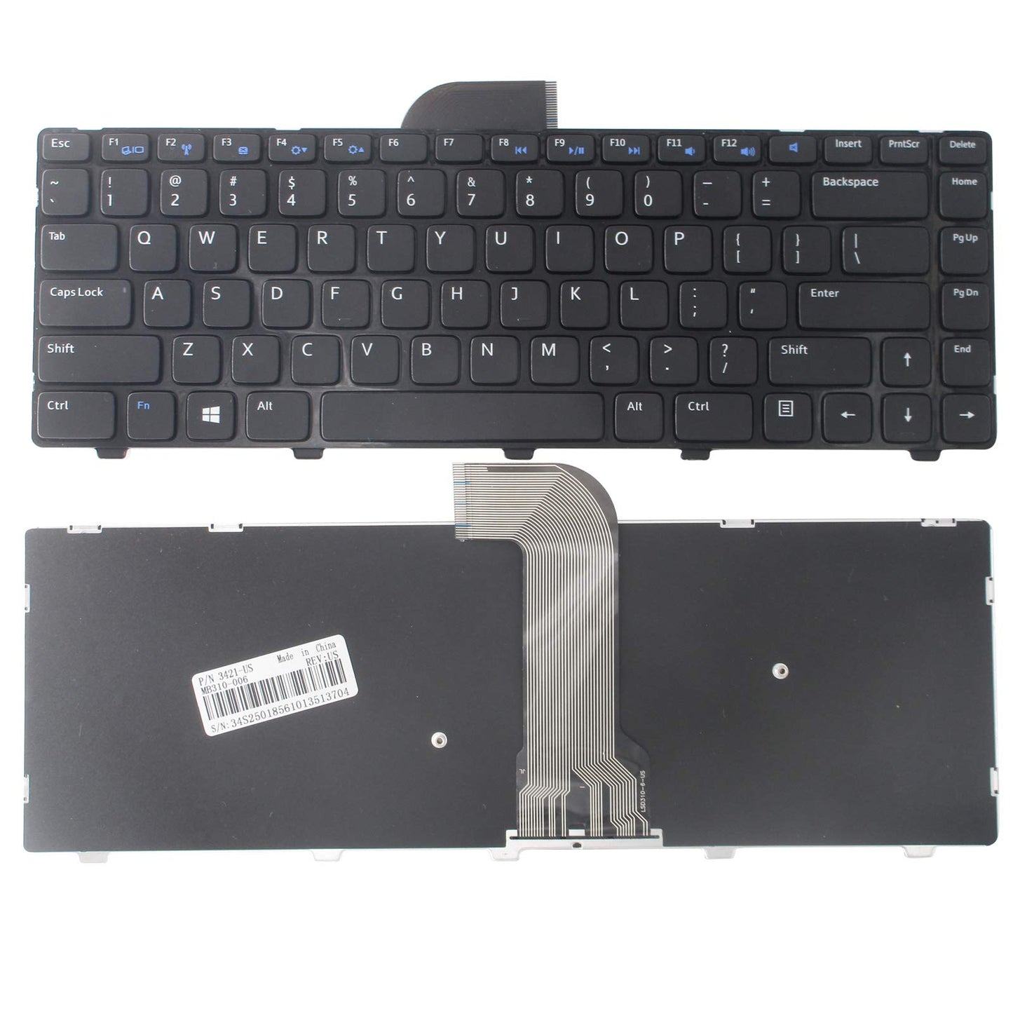 SUNMALL Keyboard Replacement Compatible with Dell Inspiron 14R 2158 3421 3437 5421 5437 15Z-5523 M431R,Vostro 2421, Latitude 3440 Series Laptop Black