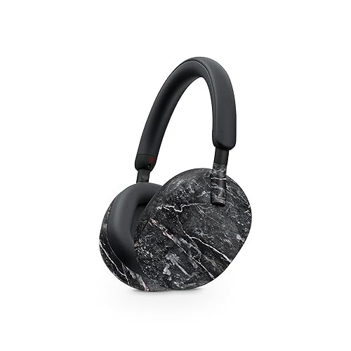 MightySkins Skin Compatible with Sony WH-1000XM5 Headphones - Onyx Marble | Protective, Durable, and Unique Vinyl Decal wrap Cover | Easy to Apply…