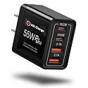 Ulti Charger 4 Ports with Quick USBC Charger Boltz Pro Lightning Fast Charging Block for Smart Phones, Tablets, Devices with Multiple Ports | Wall