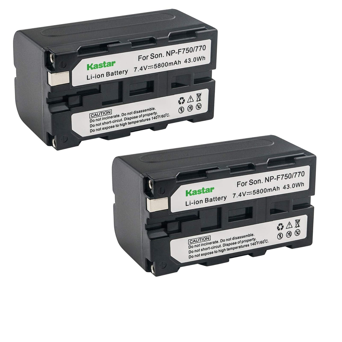 Kastar Battery (2-Pack) Replacement for NP-F770, NP-F750, NP-F730 CCD-RV100 CCD-RV200 CCD-SC9 CCD-TR1 CCD-TR940 Camera CN-126 CN-160 CN-216 CN-304 YN