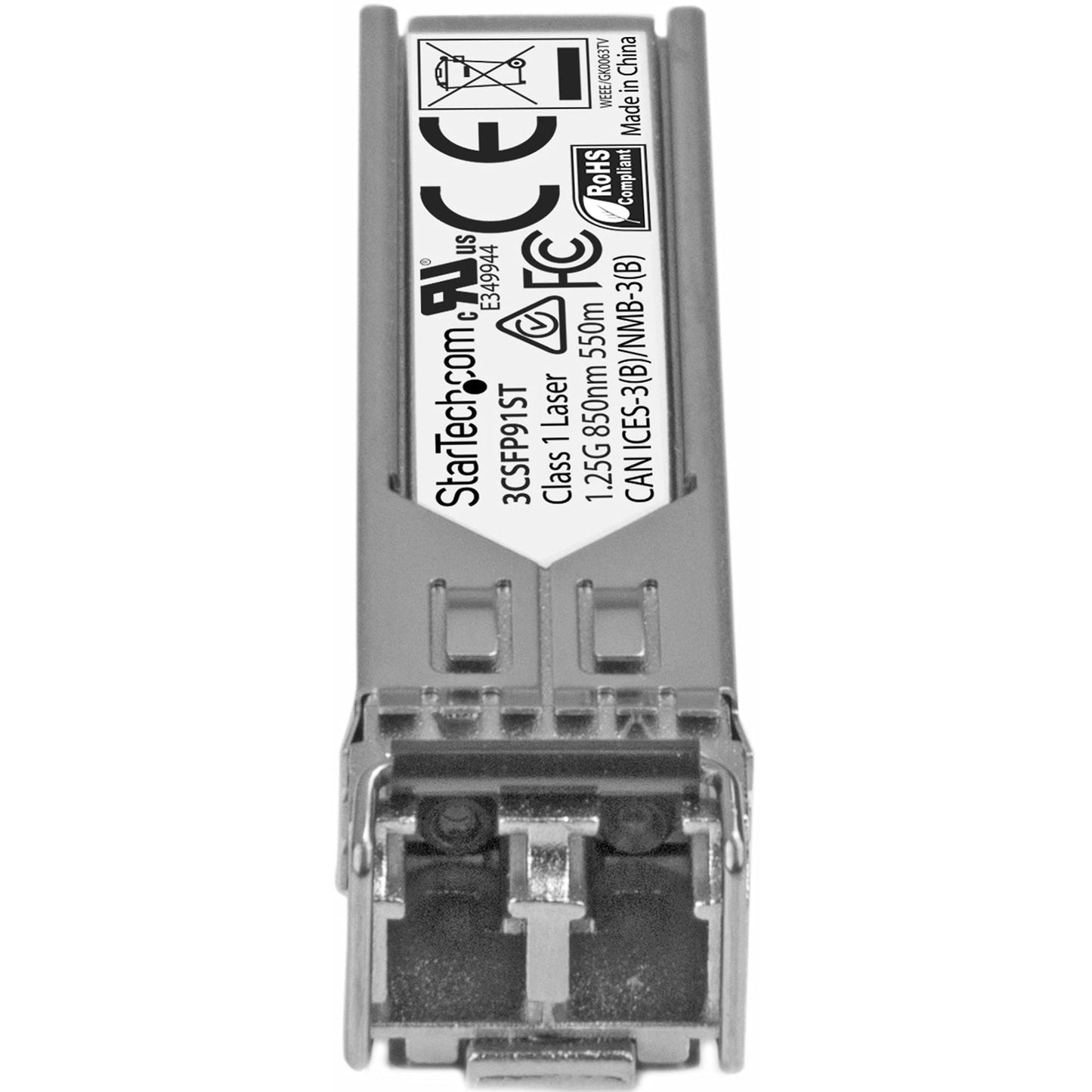StarTech.com HPE 3CSFP91 Compatible SFP Module - 1000BASE-SX - 1GbE Multi Mode (MMF) Fiber Optic Transceiver - 1GE Gigabit Ethernet SFP - LC 550m