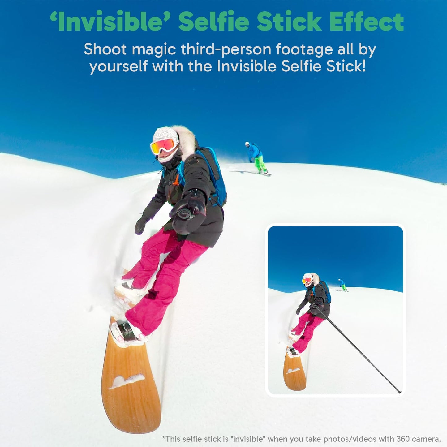 AKASO 47.2"/120cm Invisible Selfie Stick Tripod for Insta360 X5 X4 X3 Ace Pro, DJI Action Osmo 360 Pocket 3, GoPro Hero 13/12/11, AKASO