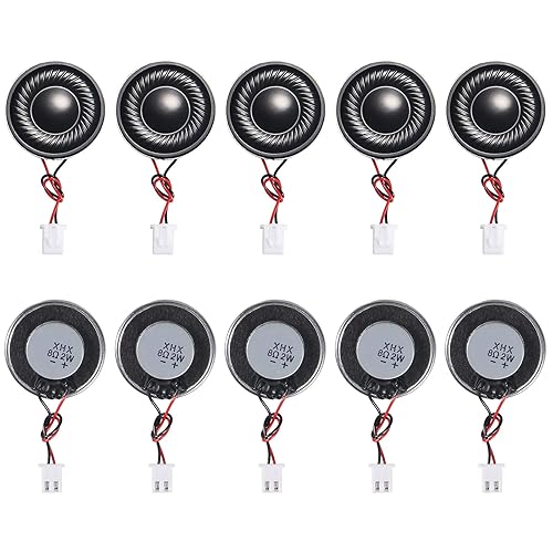 ACEIRMC 10pcs 2W 8Ohm Round Internal Magnet Mini Loudspeaker MP3 MP4 Player Speaker (2W 8Ohm)