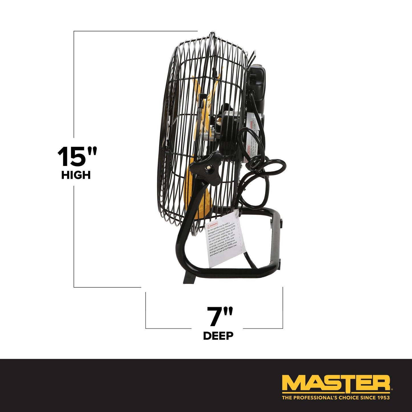 Master - 12 in High Velocity Floor Fan - Direct Drive Steel