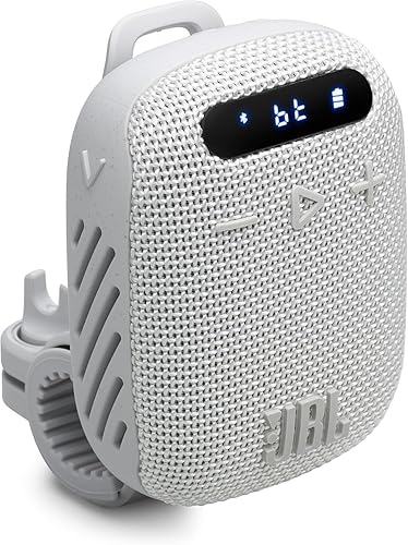 JBL Wind 3 FM Bluetooth Handlebar Speaker (Gray) (Renewed)