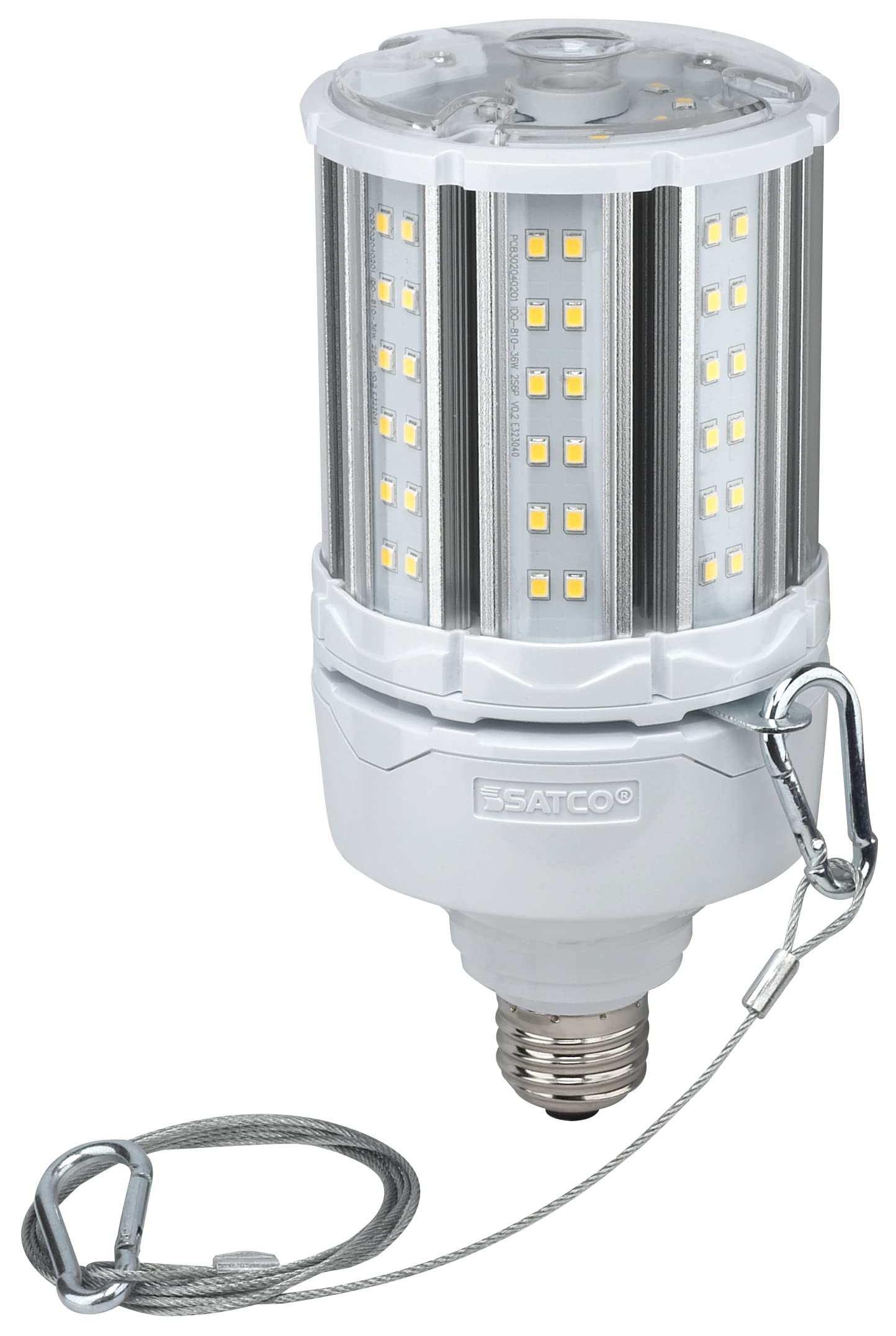 Satco S39672 Medium Light Bulb in White Finish, Un-Lensed