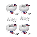 SANNCE 4-Pack 100ft BNC Video and Power Security Camera Cable with BNC Connectors and RCA Adapters for CCTV Camera System 100pcs Cable Clips Included