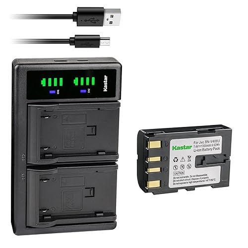 Kastar 1-Pack Battery and LTD2 USB Charger Replacement for JVC BN-V408 BN-V408U BN-V408US BN-V416 BN-V416U BN-V416US BN-V428 BN-V428U BN-V428US