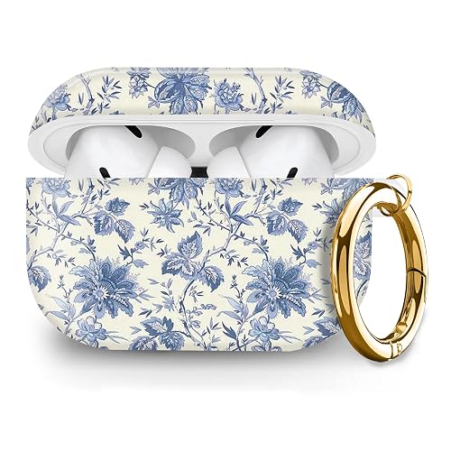 Compatible with AirPod Pro 2nd//1st Generation Case Cover with Gold Keychain,Full Protective Shockproof Wireless Headphone Case for Airpod Pro