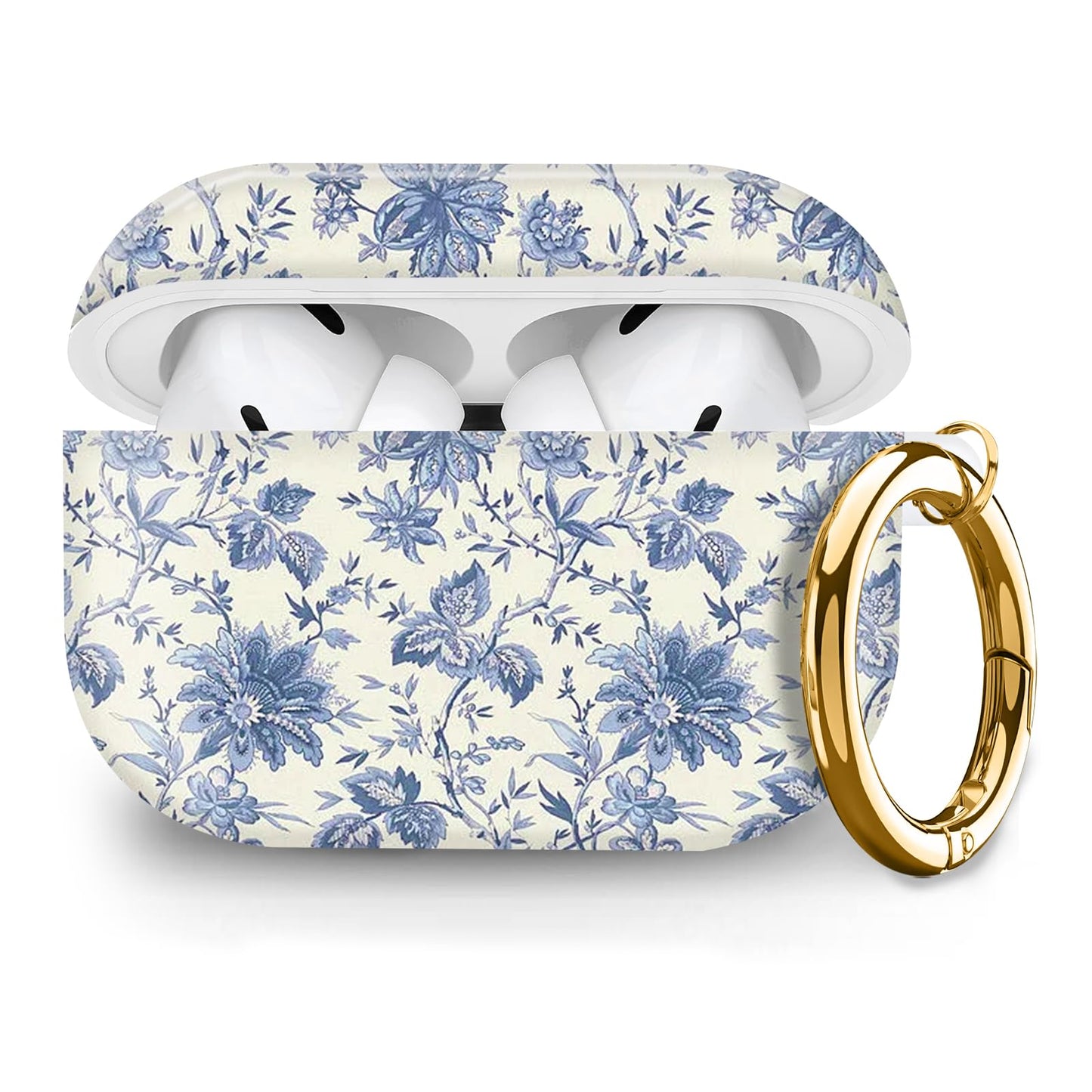 Compatible with AirPod Pro 2nd//1st Generation Case Cover with Gold Keychain,Full Protective Shockproof Wireless Headphone Case for Airpod Pro