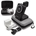 Foldable Wireless Charging Station, Black, with 30W Adapter