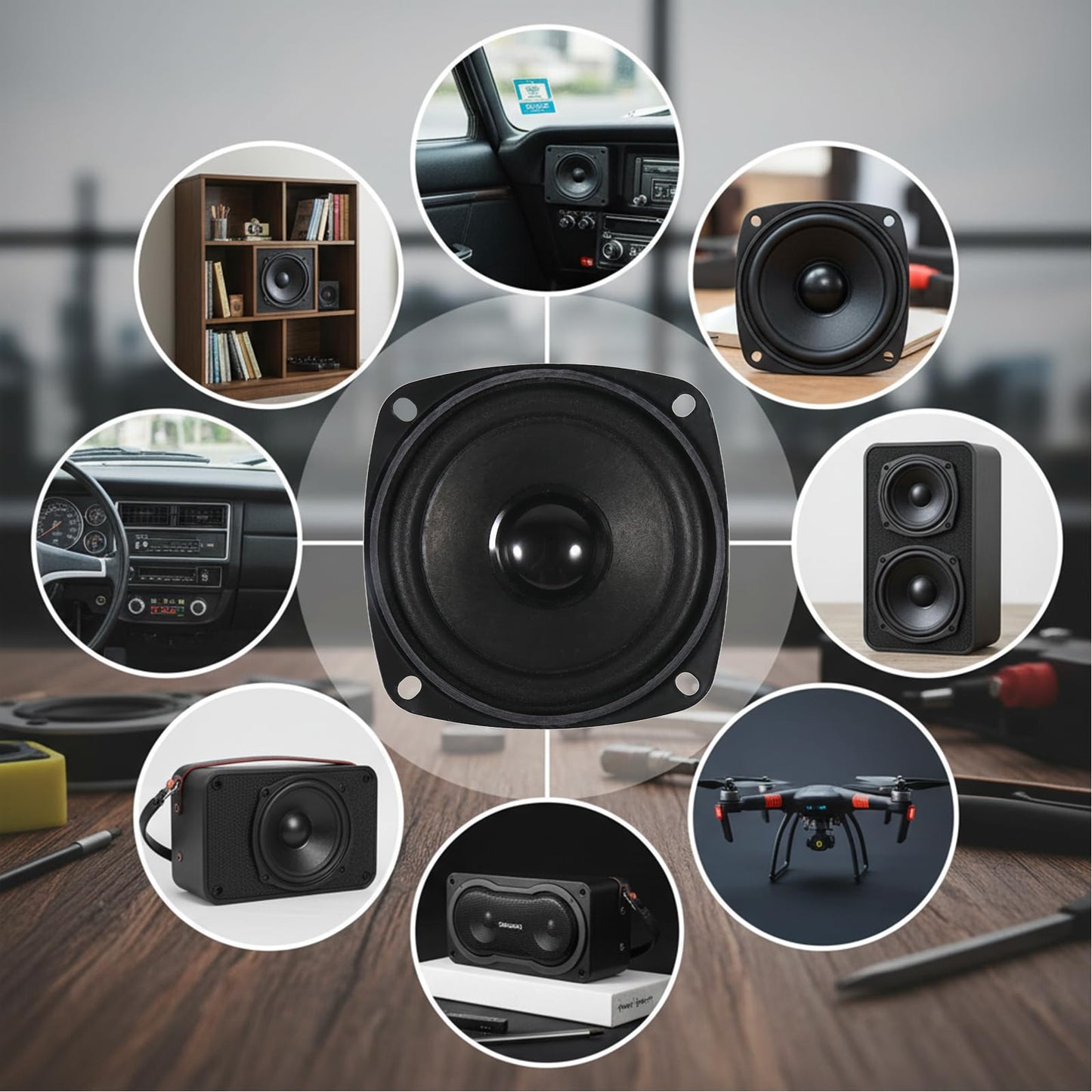 ACEIRMC 3” 4Ohm 20W Full Range Audio Speaker Stereo Woofer Loudspeaker for Arduino Replacement DIY (4pcs)