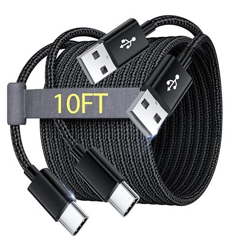 2Pack 10FT USB C Cable Fast Charger for Amazon Fire HD 10 9th - 11th Generation Tablet 2019 2021,HD 8 2020 Gen HD7 Inch 2022 Kids Pro Edition,USBC