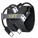 2Pack 10FT USB C Cable Fast Charger for Amazon Fire HD 10 9th - 11th Generation Tablet 2019 2021,HD 8 2020 Gen HD7 Inch 2022 Kids Pro Edition,USBC