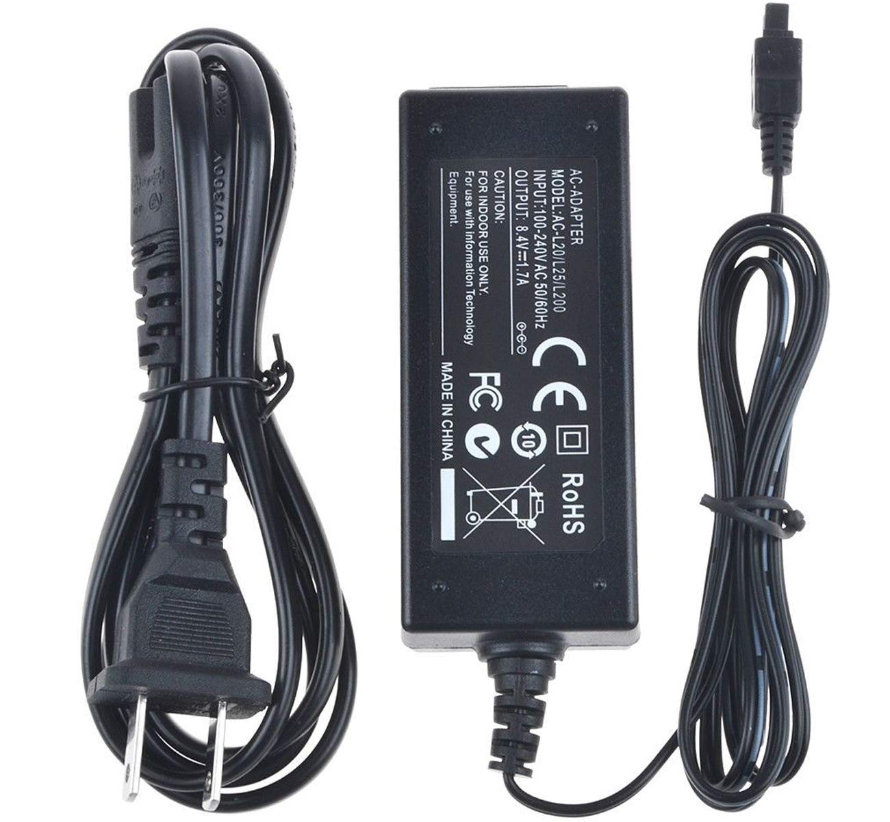 AC Power Adapter Charger for Sony HDR-CX160, HDR-CX170, HDR-CX180, HDR-CX190 Handycam Camcorder