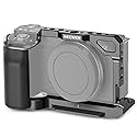 NEEWER ZV-E10 Camera Cage with Silicone Grip, 1/4" Threads, 3/8" ARRI Locating Holes, Arca Type QR Base, Protective Metal Video Rig Compatible