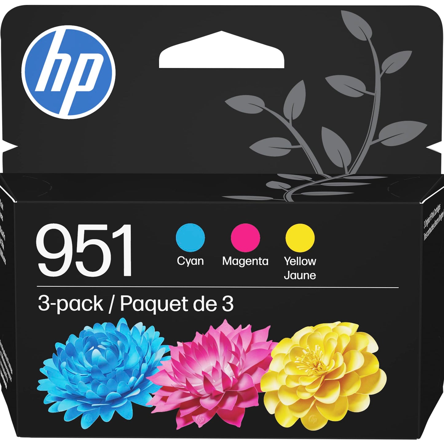 HP 951 Cyan, Magenta, Yellow Ink Cartridges (3 Pack) | Works with OfficeJet 8600, OfficeJet Pro 251dw, 276dw, 8100, 8610, 8620, 8630 | Eligible
