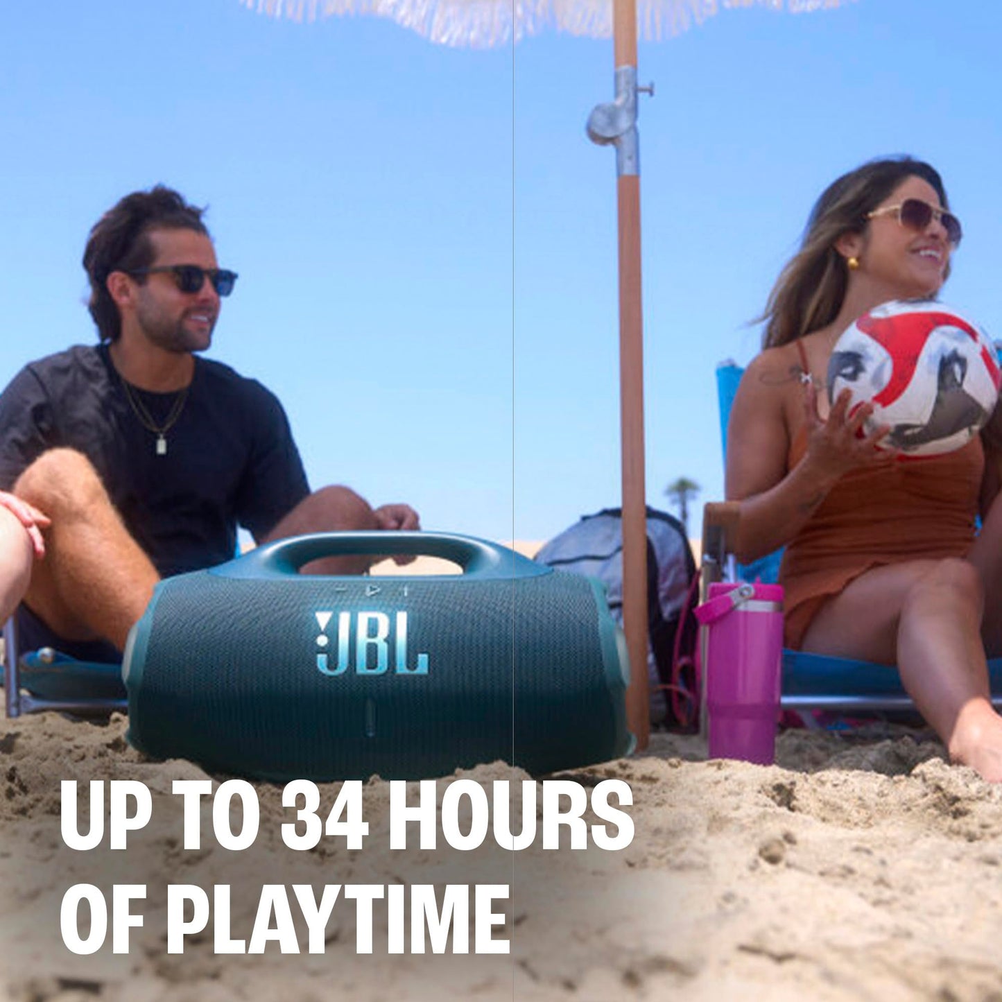 JBL Boombox 4 - Most Powerful Portable Waterproof Speaker with Massive Pro Sound, Up to 34 Hours of Playtime, & Multi-Speaker Connection by Auracast™