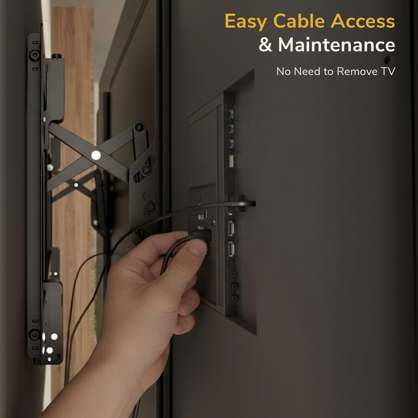 Mount-It! Advanced Extendable Tilt TV Wall Mount for 55-105 Inch TVs, Low Profile 2.1” Heavy-Duty Bracket with 6.8” Extension, Tilt & Swivel