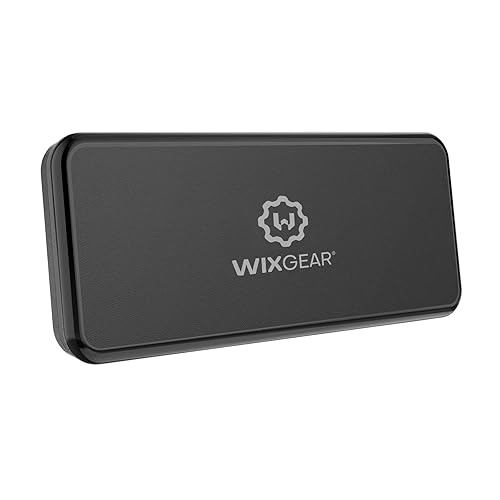 WixGear Magnetic Phone Car Mount, Universal Stick On Rectangle Flat Dashboard Magnetic Car Mount Holder, for Cell Phones and Mini Tablets -Extra