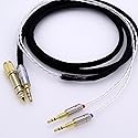 GAGACOCC Black 1.2m (4FT) 5N OCC Silver Plated Hi-End HiFi Headphone Upgrade Cable for Hifman HE1000 HE400S He400i HE560 HE-X Oppo PM-1 PM-2