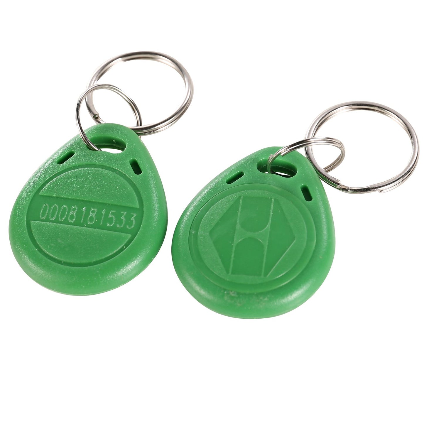 HWMATE 125khz RFID Smart EM ID Read Only Entry Access Keyfob Tag Token Keychain Card (100 Pack) (Green)
