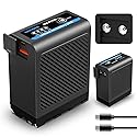 Neewer 10500mAh NP-F970 Replacement Battery Type C & USB A & 2 DC Ports Compatible with Sony NP-F550 F750 F970 FX3 FX30 A7 Canon R5 Nikon Z8 Camera