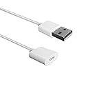TechMatte Charging Adapter Electronic Cable Compatible with Apple Pencil 1st Generation, Male to Female Flexible Connector, Laptop (White-3 Feet)