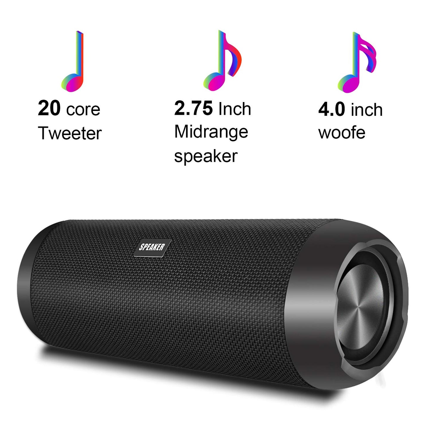 Bluetooth Speakers, 30W Portable Speaker Loud Stereo Sound, Rich Bass IP67 Waterproof, 30+ Hour Playtime, Built-in Mic, Wireless Speaker with TF, AUX