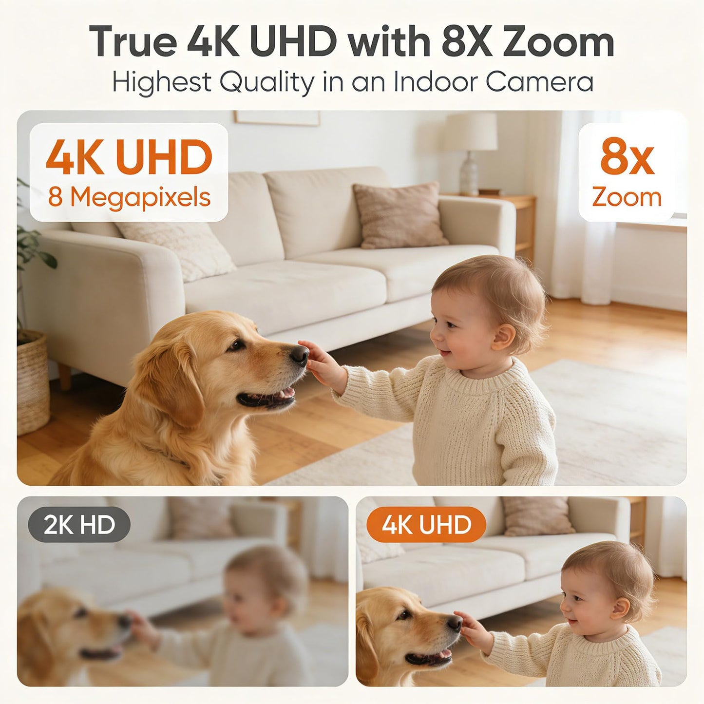 Hidden Camera,4K Mini Camera with AI Motion Detection, No Glow Auto Night Vision,Support Cloud & TF Storage,24/7 Nanny Cam Wireless Surveillance
