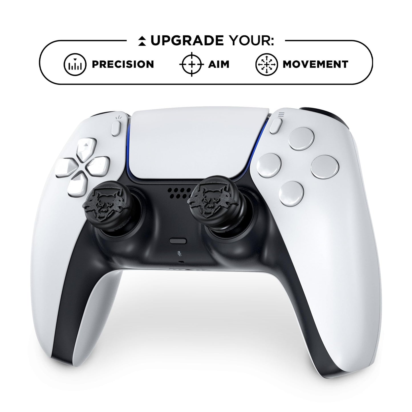 KontrolFreek Call of Duty: Black Ops 6 Performance Thumbsticks for PlayStation 4 (PS4) and PlayStation 5 (PS5) | 1 High-Rise, 1 Mid-Rise | Black