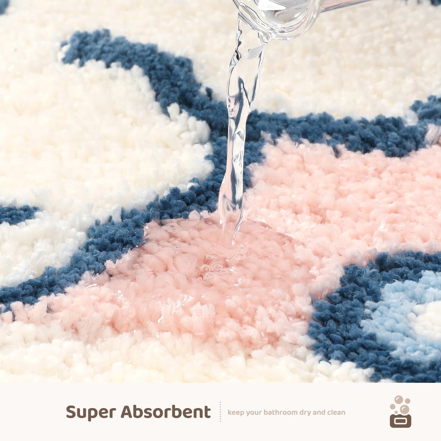 Molesun Rabbit Bathroom Rug Mat, Extra Soft and Absorbent Cute Bath Rugs, Machine Wash Dry, Animal Non-Slip Carpet Mat for Tub, Shower, and Bath…