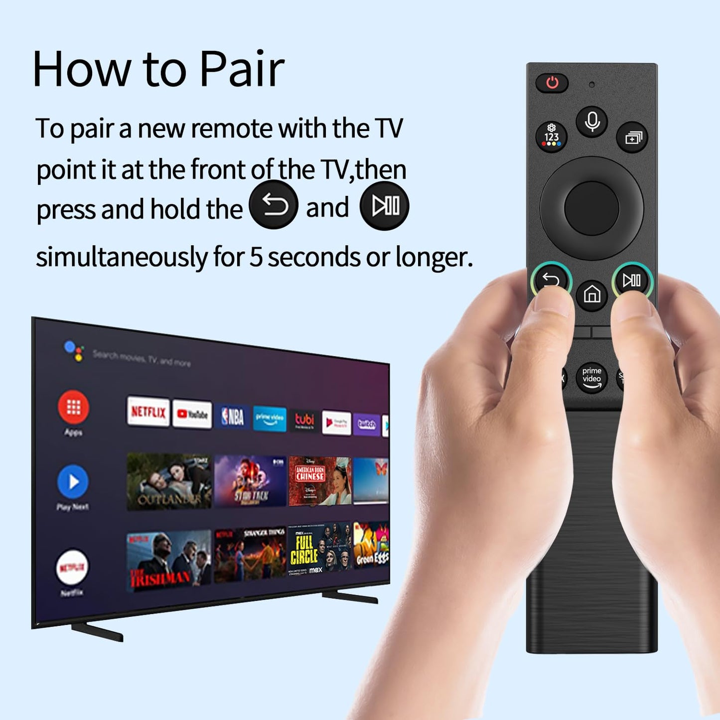 BN59-01357A Solar Voice Remote Control Replacement fit for Samsung Smart TVs Compatible with Samsung QLED Series Smart TV Also BN59-01357F BN59-01357P