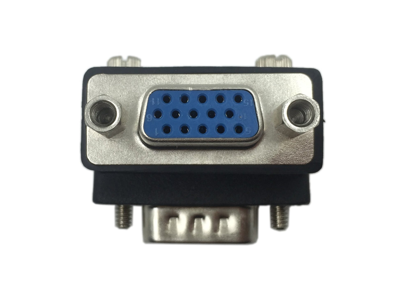 CERRXIAN 90 Degree VGA 15 Pin Male to Female Extension Cable Converter Adapter Coupler