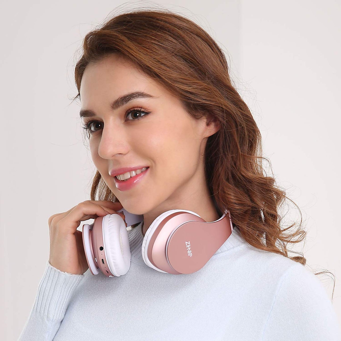 ZIHNIC Bluetooth Headphones Over-Ear, Foldable Wireless and Wired Stereo Headset Micro SD/TF, FM for Cell Phone,PC,Soft Earmuffs &Light Weight…