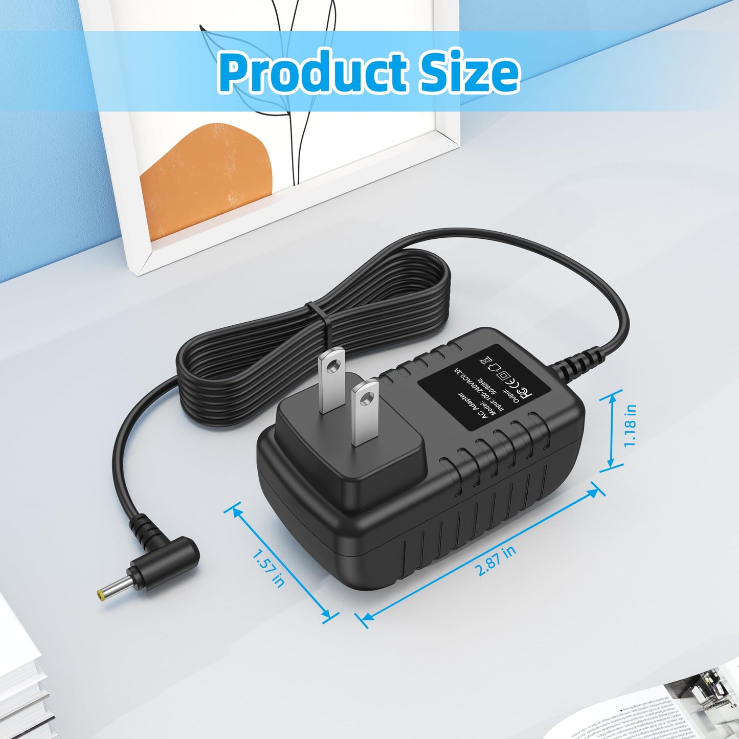 PK Power Ac Dc Adapter for GPX PC308B PC108B PC332B PC800 PC800B PC101B A03783 Portable Compact Disc CD Player Replacement Power Supply Cord