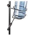 Mic Stand Large Drink Holder - Microphone & Cymbal Pole Mount for Nalgene Water Bottle Mason Jar Atlas Coffee Thermos Contigo Travel Mug - Black Heavy