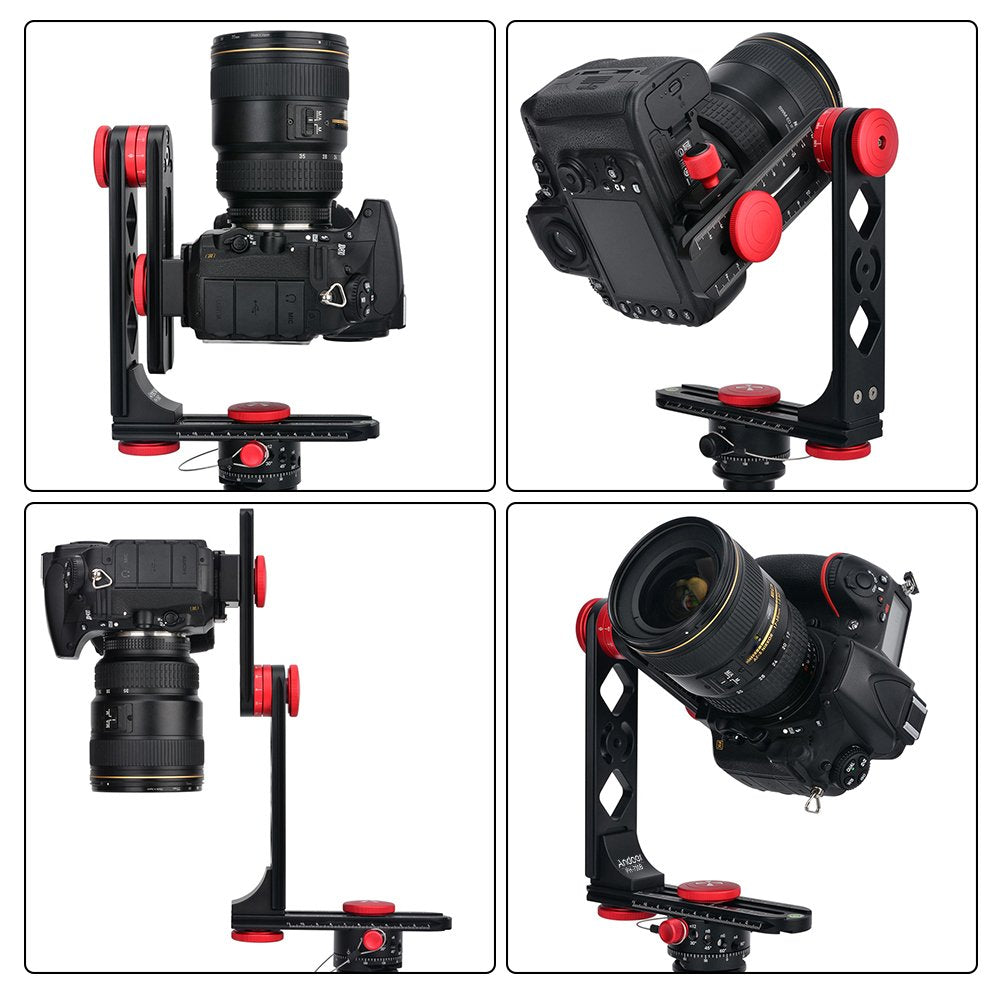 Andoer PH-720B 720° Gimbal Head Panoramic Head Aluminium Alloy with Ball Head Quick Release Plate Carry Bag Max Load 22lbs for Nikon for Sony DSLR