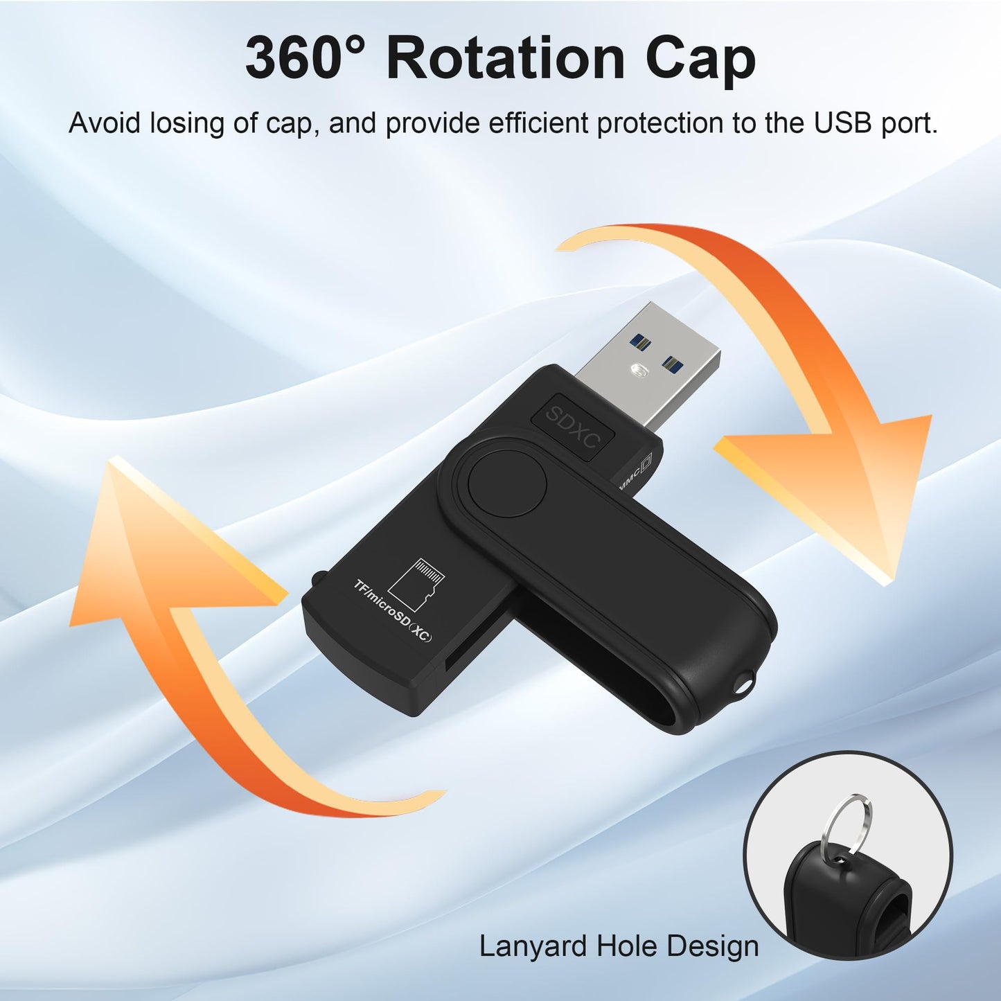 Micro SD Card Reader & 64GB USB Flash Drive 2 in 1 - USB 3.0 Memory Card Reader Adapter Supports SD/Micro SD/MMC/SDXC/SDHC/Micro SDHC Card, Portable U
