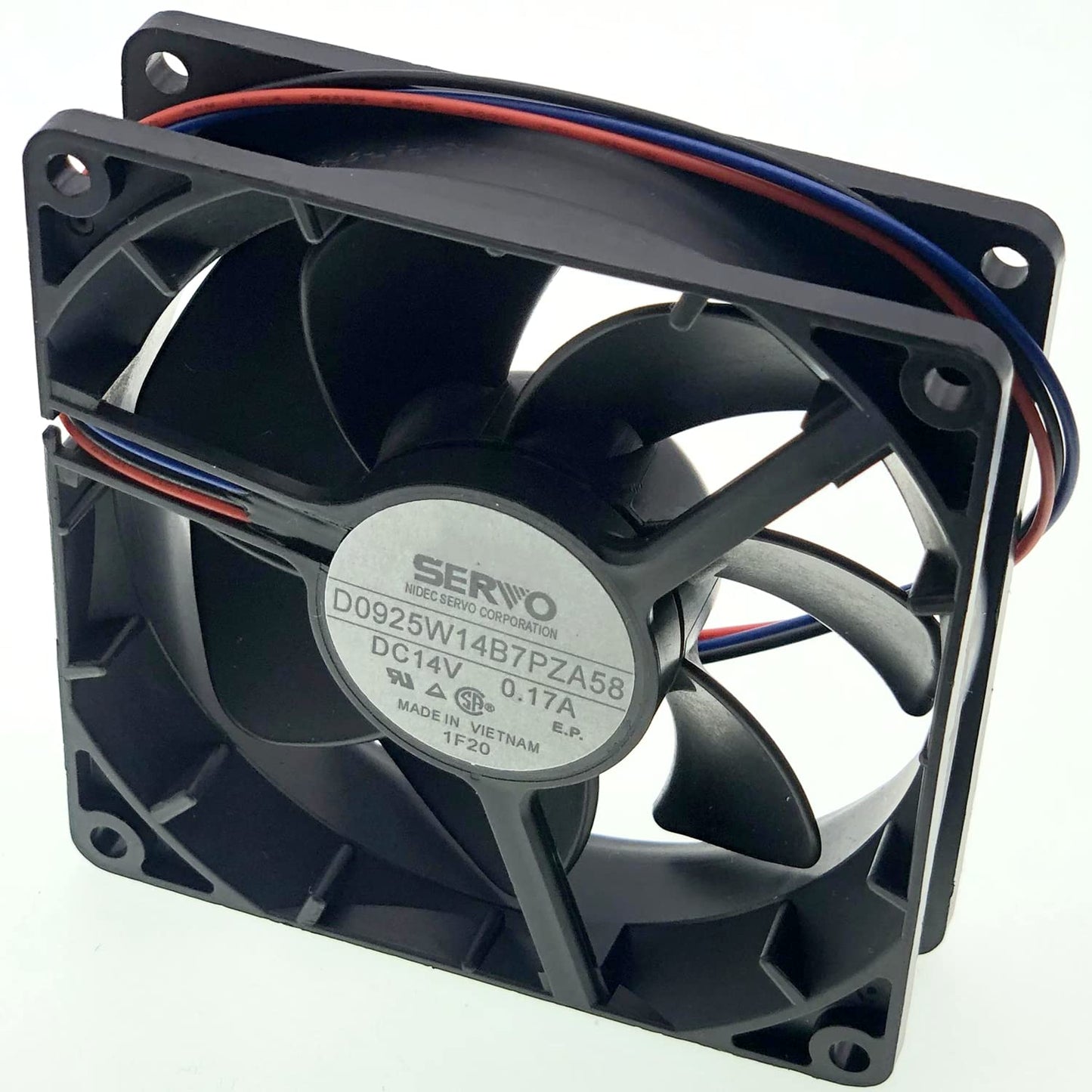 D0925W14B7PZA58 Cooling Fan 14V 0.17A 92X92X25mm Waterproof Silent Cooling Fan, 3-Wire IP55 Fan