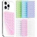 Anteel 6 Pack Double Sided Silicone Suction Cup Phone Case Mount, Upgraded More Suction Cup and Enhanced Suction Power Sticky Phone Grip, Non Slip