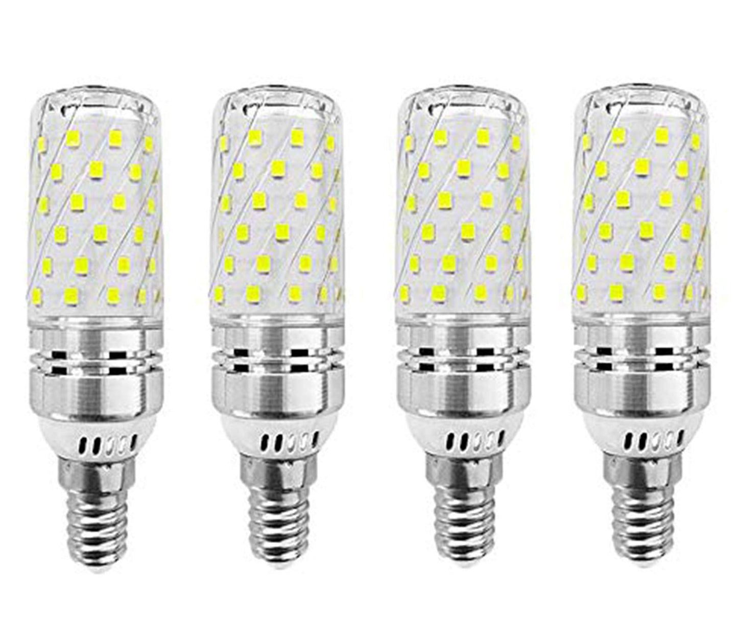 E12 LED Corn Bulbs 16W AC85-265V LED Candelabra Bulb (4 Pack) 80 LEDs 2835 SMD 1500LM 120W Incandescent Equivalent Decorative Candle Base E12 Corn LED
