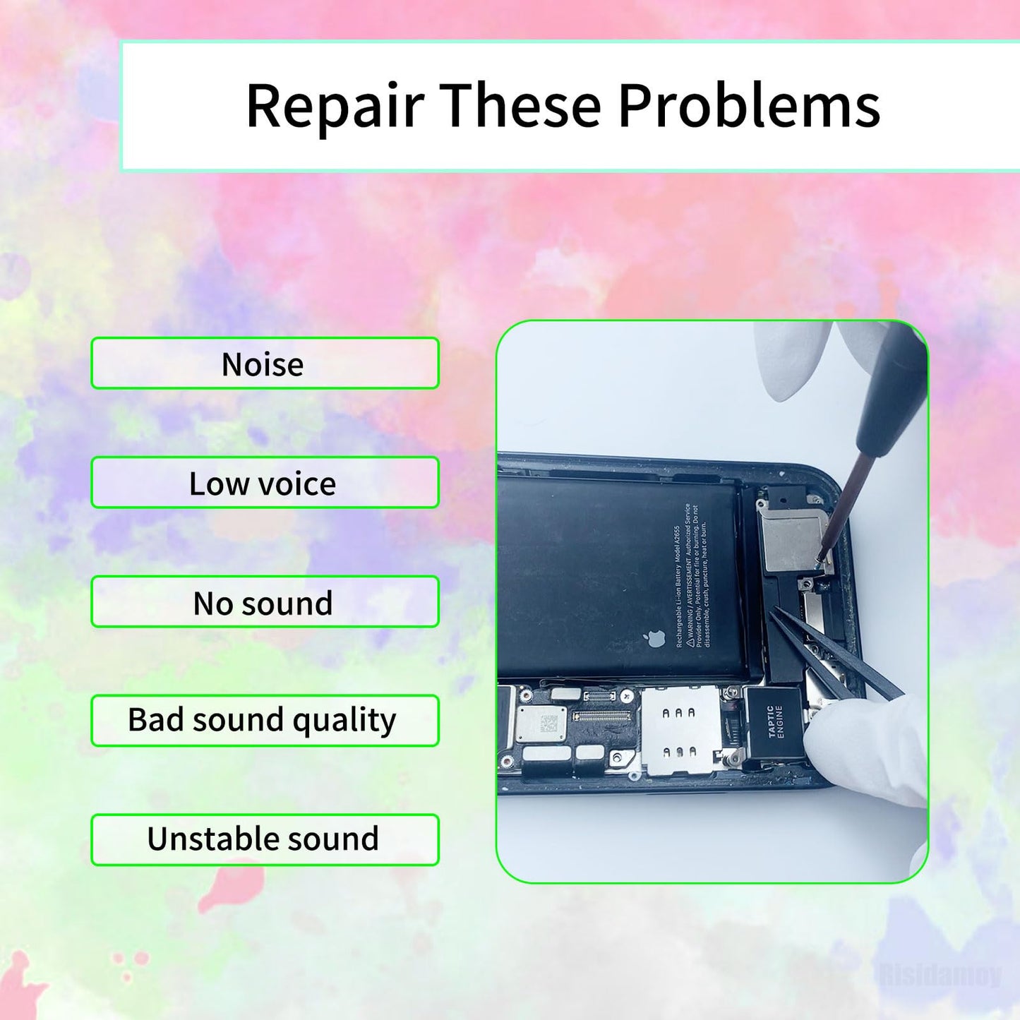 Risidamoy Loud Speaker Ringer Buzzer for iPhone 11 Pro Unit Replacement 11Pro Repair Assembly Rplace Loudspeaker Fix Audio Performance Sound Connector