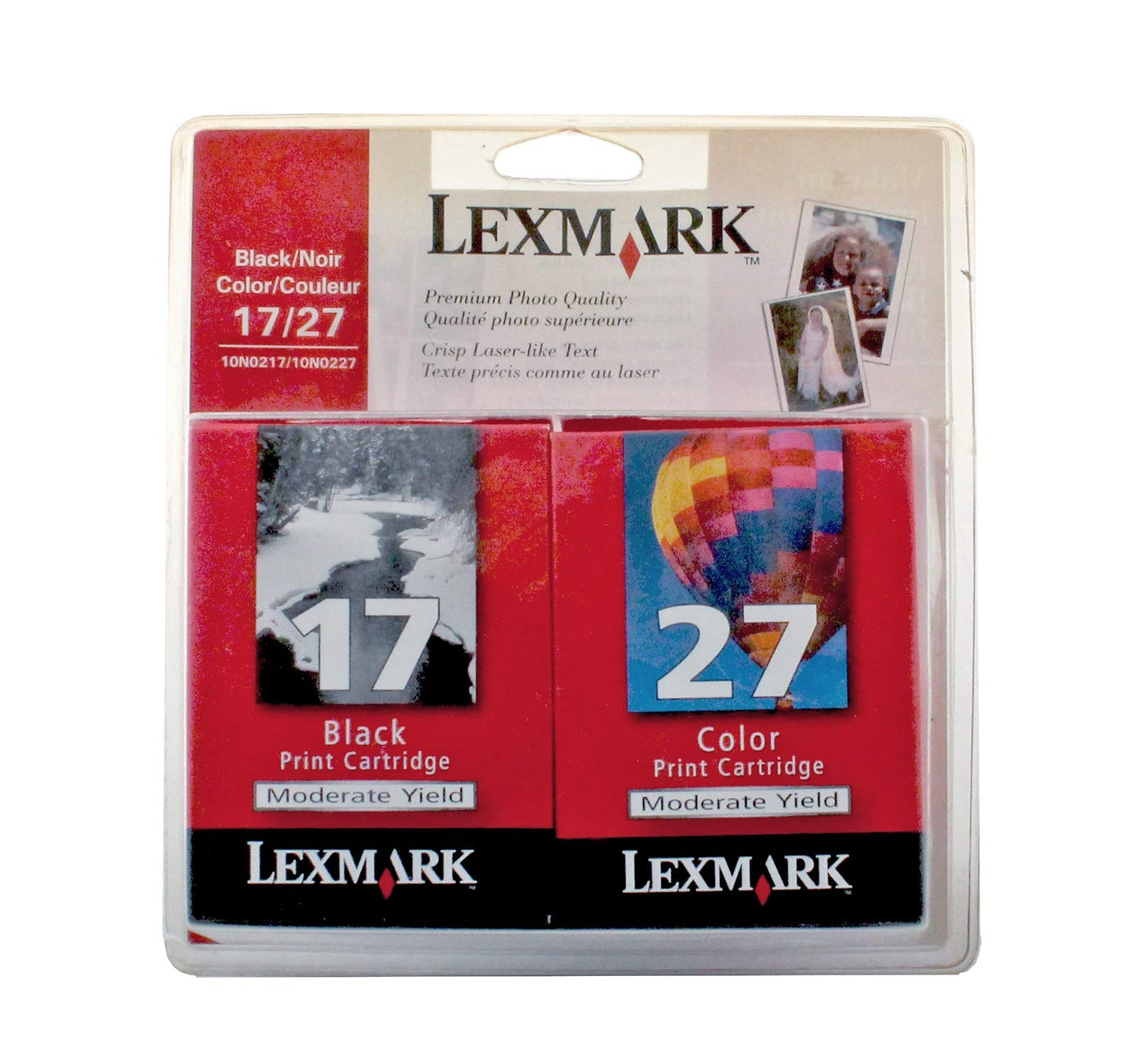 Twin Pack #17, #27 Black and Color Moderate Use Print Cartridges