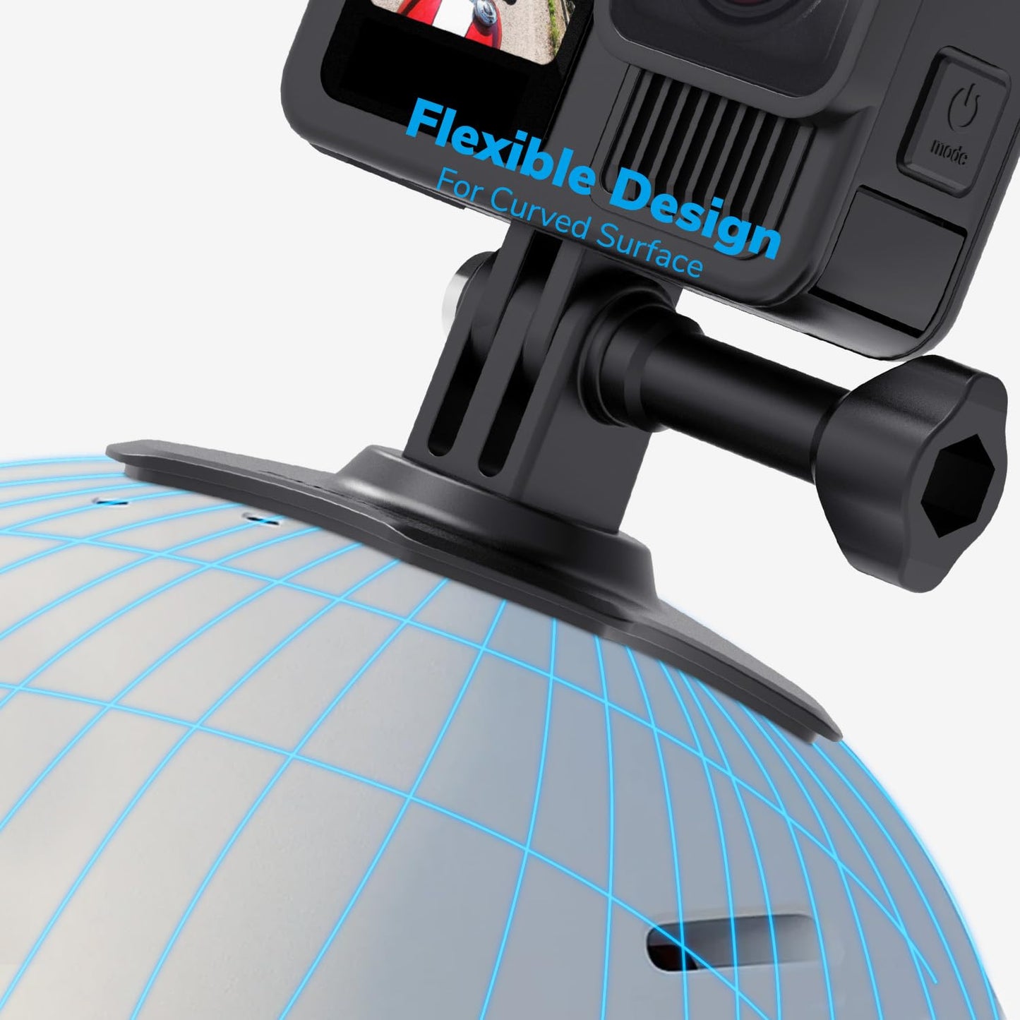Sametop Flexible Adhesive Mount 3M Sticky Helmet Attachment Compatible with GoPro Hero 13 12 11 10 Max 9 8 7 6 Session Insta360 X5 X4 X3 X2 ONE DJI