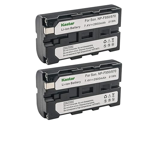 Kastar NP-F570 Battery (2-Pack) Replacement for Sony L Series InfoLithium Battery NP-F570, NP-F550, NP-F530, NP-F330 and Sony DCRVX2100, HDRFX1