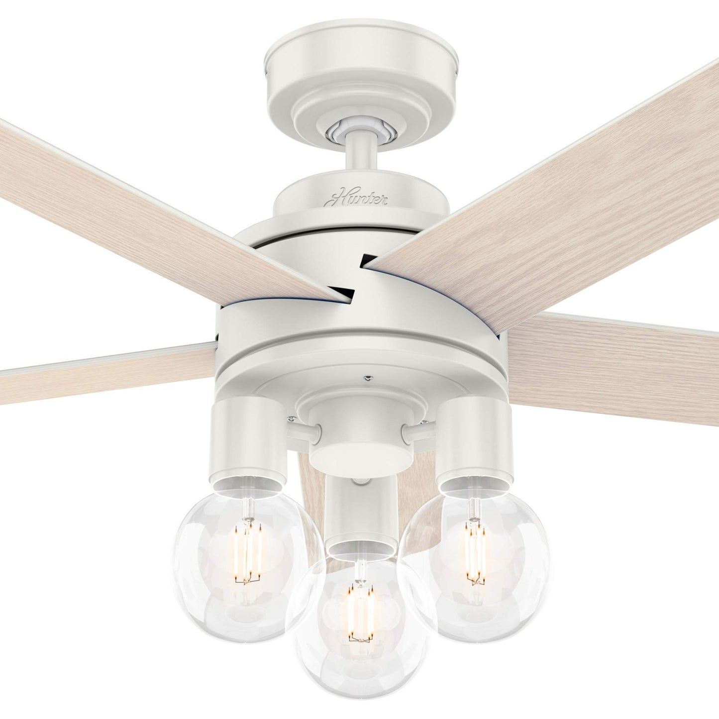 Hunter Fan Company, 51331, 44 inch Hardwick Fresh White Ceiling Fan with LED Light Kit and Handheld Remote