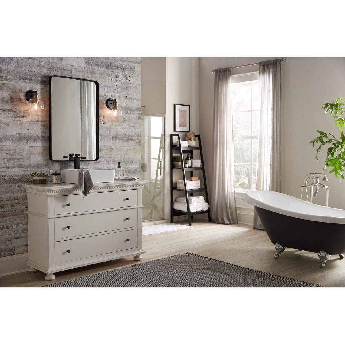 Progress Lighting P300049-020 Hansford Bath & Vanity, 1-Light, Antique Bronze